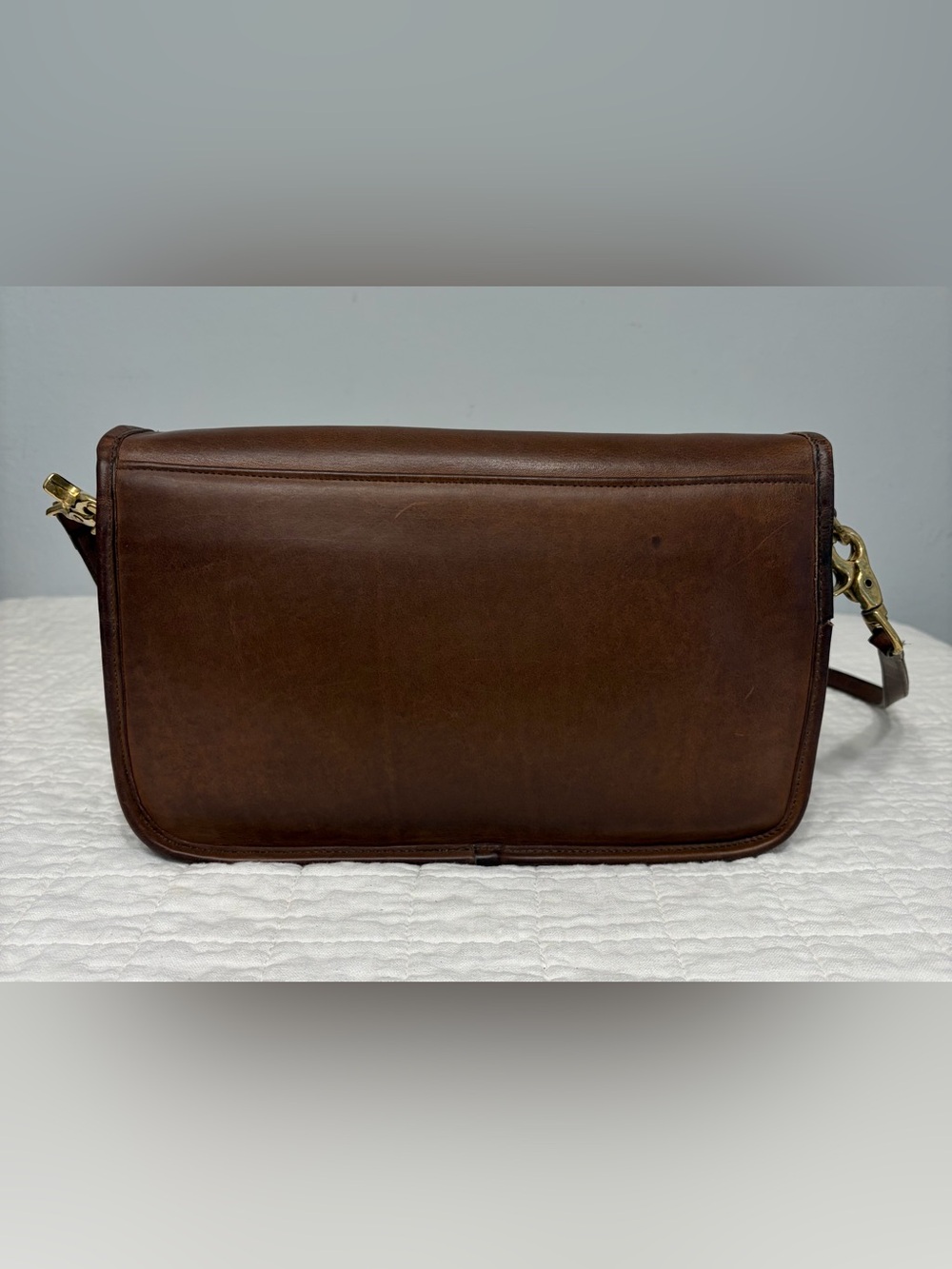 Vintage Coach Pocket Purse (#9755) Pre-1970s Mahogany Leather w/ Brass Turnlock - Picture 4 of 16